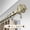 Light Gold, variant on Central Design 100-14-282 1 in. Harrison Curtain Rod with 28 to 48 in. Extension, Black