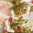 thumbnail image 3 of Adorno navideño, formas variadas, decoraciones colgantes navideñas para ventana de pared de árbol de Navidad (blanco 3 piezas), 3 of 5