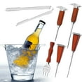 thumbnail image 4 of Dusknt Ice Pick Clearance! Ice Pick Set of 1 Three Pronged Ice Pick Stainless Ice Pick with Wood Handle Carving Bartender Tool (7.2Inch 1Pcs), 1*Ice Pick + 1*Ice Clamp, 4 of 9