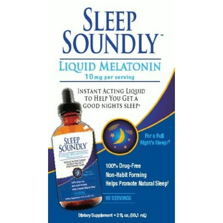 Windmill Sleep Soundly, Liquid Melatonin, 10mg, 2 oz (Pack of 2)