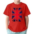 thumbnail image 1 of T-shirt pour Garçons Bébé Été Col Rond Manches Courtes Imprimés Drapeaux Chemises Sport et Quotidien Taille 6-7T, 1 of 3