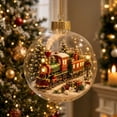 thumbnail image 3 of Liamobondopolis Glowing Christmas Story Ornament, Classic Steam Train with Smoke and Festive Lights, Glowing Christmas Ornament for Vintage Holiday Scene, 3 of 7