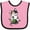 Pink and Black, variant on Inktastic Calico Kitten For Darks Boys or Girls Baby Bib