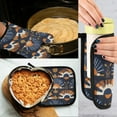 thumbnail image 5 of Yayeee Oven Mitts and Pot Holder Set of 2 Heat Resistant Kitchen Gloves Baking Hot Pad, Art Geometric Pattern, 5 of 5