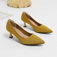 thumbnail image 5 of Xiaoxatg Stylish Women's Fashion Pointed Toe Knit Mesh High Heel Dress Shoes for Daily Casual and 7.5 Gold, 5 of 6