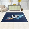 thumbnail image 3 of Non-Slip Area Rug 31"x20" Indoor Washable Floor Mats Carpet Printed for Living Room, Bedroom, Home Decor Soccer Ball in Space, 3 of 7