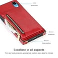 thumbnail image 2 of Dteck Crossbag Case For iPhone XR, Premium PU Leather Wallet Case Credit Card Holder Stand Cover, Red, 2 of 9