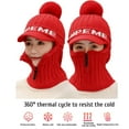 thumbnail image 2 of Gorro De Punto De Invierno, Conjunto De Bufanda, Gorro, Bufanda Con Cremallera, Orejeras, Gorros De Esquí Con Forro Polar, Gorro Térmico A Prueba De Viento, Calentador De Cuello Para Esquí Y Ciclismo sonducket AP007830-02, 2 of 6