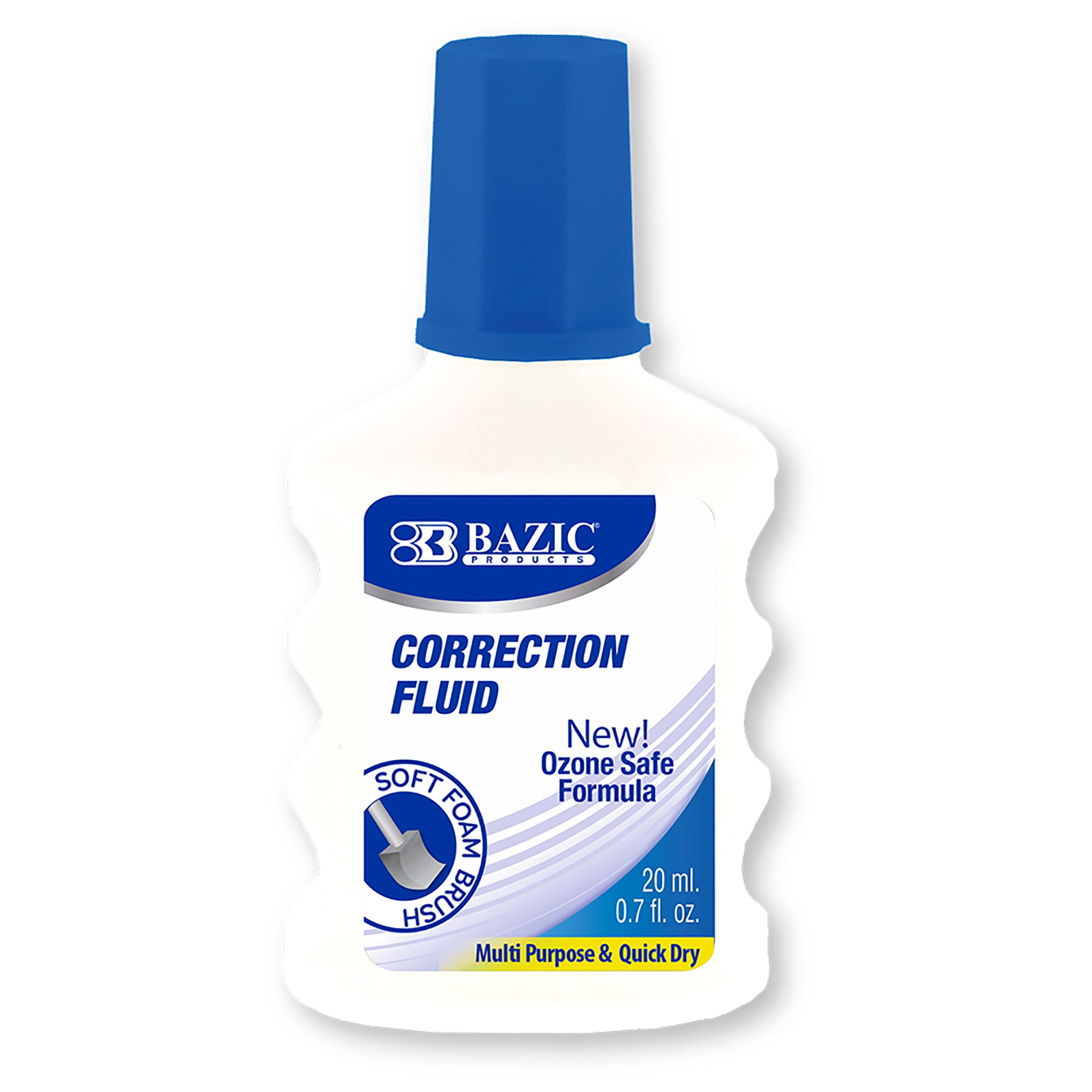 BAZIC 20 mL / 0.7 fl. oz. Correction Fluid Foam Brush, Liquid White