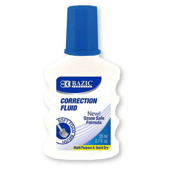 BAZIC 0.7 FL OZ (20 mL) Correction Fluid w/ Foam Brush