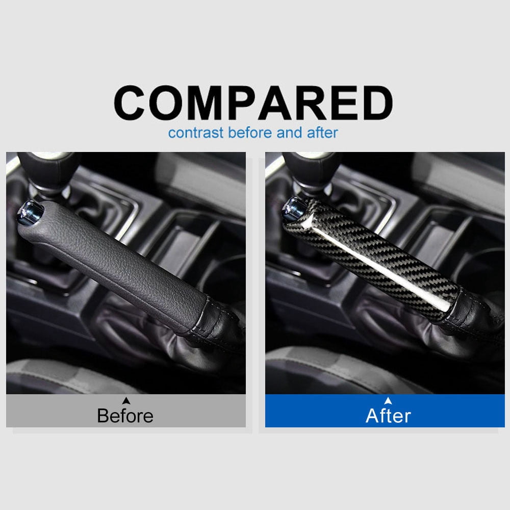 Carbon Fiber Console Parking Brake Handbrake Cover Trim For Subaru Forester WRX