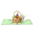 thumbnail image 5 of Easter Pop Up Card with Envelope 6" x 8" 3D Easter Eggs Basket Bunny Greeting Card Flower Bouquet Spring Greeting Card for Friends, Family, Kids, 5 of 6