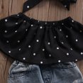 thumbnail image 3 of FOCUSNORM Baby Girls Off Shoulder Wave Point Tops + Ripped Jeans + Headband, 3 of 8