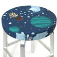 thumbnail image 3 of Fotbe Alpaca Astronaut in Space Stool Covers Round,Waterproof Round Bar Stool Covers Bar Chair Covers Washable Stool Cushion Slipcover for 12-14 Inch Chair-13 inch, 3 of 7
