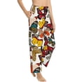 thumbnail image 2 of Fotbe Retro Floral Butterfly Women's Pajama Pants,Sleepwear Pants,Pj Bottoms Drawstring And Pockets-X-Large, 2 of 9