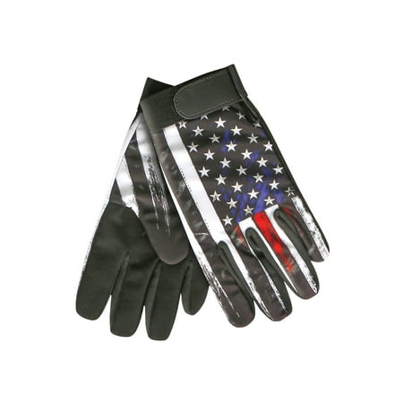 

Collections Etc Durable Vintage Flag Work Gloves with Reinforced Palms Large