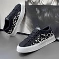 thumbnail image 2 of Men's Slip-On Sneakers, Breathable Casual Shoes, Trendy Footwear with Embroidered Print, White, Spring 2025, 2 of 9