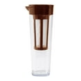 thumbnail image 2 of Jarra de agua con colador de té Capacidad de 1.1L Refrigerador Hervidor frío Tetera floreciente Bebida Jarra de agua para bebidas Cerveza fría Camping marrón Yotijar tetera grande, 2 of 6