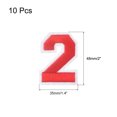 thumbnail image 2 of Uxcell Number Patches Embroidered Decorative Repair Patches Iron on Patches 2 Red 2" Height for Clothing 10Pcs, 2 of 5