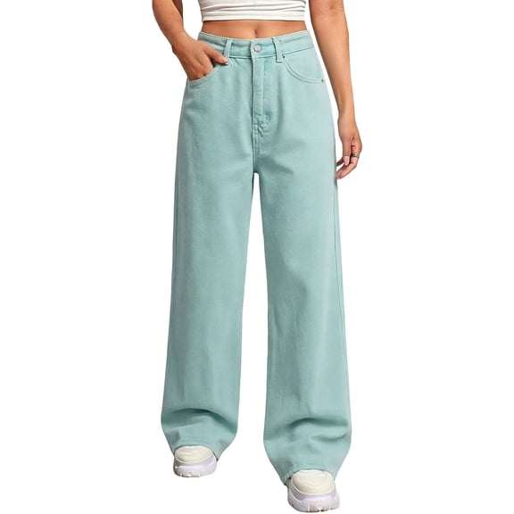 Women's Pants Straight Leg,Jeans for Women Plus Size Baggy Jeans Plus Size Cargo Jean for Women High Waisted