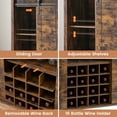 thumbnail image 7 of 2024 New Farmhouse Coffee Bar Cabinet with Storage, 47’’ Wine Bar Cabinet with Sliding Barn Door, Buffet Sideboard Cabinet with 16 Bottle Wine Rack for Dining, Living Room, 7 of 7