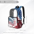 thumbnail image 7 of ZIATUBLES Clear Backpack Heavy Duty, American Flag Eagle Roses Print Fabric & PVC Transparent Bag, Large Capacity See Through Backpack for School College Work Travel Security, 7 of 7