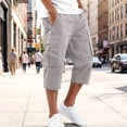thumbnail image 2 of Cargo Shorts for Men Bermuda Casual Summer Below the Knee Shorts Hiking Travel Lightweight Tactical Shorts, 4XL, 2 of 7