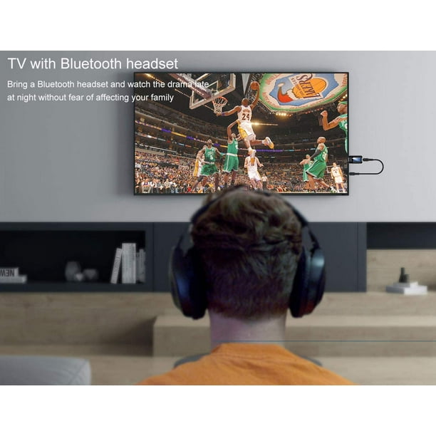 Casque TV sans fil avec adaptateur USB, Bluetooth 5.0, casque