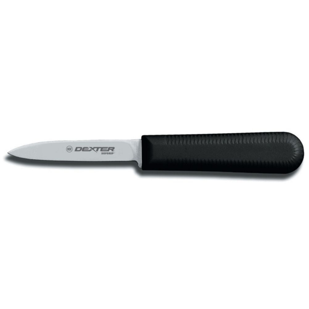 Dexter Russell SG104B-PCP SofGrip Black Handle 3-1/4' Chef's Parer