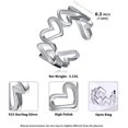 thumbnail image 5 of ChicSilver Simple Love Eternity Ring Heart Friendship Ring 925 Sterling Silver Open Band Ring for Daughter Girlfriend, 5 of 7