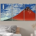 thumbnail image 3 of wall26 Canvas Print Wall Art Set Red Fuji, South Wind, Clear Sky by Hokusai Cultural Historic Oil Painting Fine Art Reproduction Scenic Colorful for Living Room, Bedroom, Office - 24"x36" x, 3 of 7