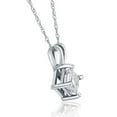 thumbnail image 2 of Pompeii 1/4 - 1Ct Princess Cut Solitaire Diamond Pendant 14k Gold Necklace 18" (G/H,I1-I2), 2 of 3