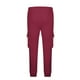 thumbnail image 5 of Ceisia Men's Solid Color Multi-Pocket Tapered Cargo Sweatpants Red L Gifts, 5 of 8