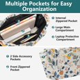 thumbnail image 3 of FORMRS Tote Bag for Women Quilted Large Capacity Travel Work Carry On Shoulder Handbag, Acorn Leaves Pattern, 3 of 7
