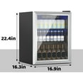 thumbnail image 6 of Dimedeal 1.6 Cu.Ft Mini Beverage Refrigerator, 70 Cans Mini Fridge with Glass Door, Small Cooler for Office Bedroom Home Bar, Sliver, 6 of 7