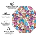 thumbnail image 3 of Naloa Watercolor Owl Leather Coasters for Drinks, Durable Drink Coasters 4 Set for Tabletop Protection, Luxurious Home Décor and Housewarming Gift ( {designName})Octagon, 3 of 6