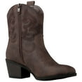 thumbnail image 5 of GLOBALWIN Women's Brown Mid Calf The Western Cowboy Cowgirl Boots 7.5M, 5 of 7