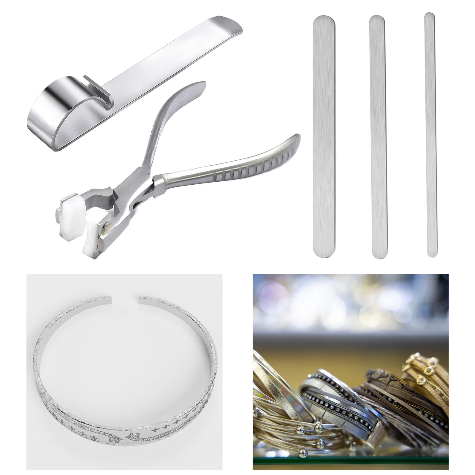 S SERENABLE 5Pcs Bracelet Bending Plier Bar Bending Tools Set Durable Equipment Bracelet Bender for Bracelets Bangles Metal Engraving