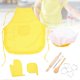 thumbnail image 4 of 11pcs Role Play Set Kitchen Costume Apron Chef Hat Oven Mitt Cookie Cutters Cake Baking Kit for 3+ Children(Yellow ), 4 of 4
