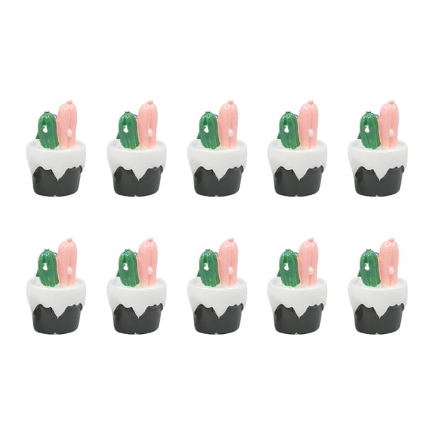 GOOHOCHY 10 imanes para nevera, simulación de bonsái, accesorios de resina para bricolaje.