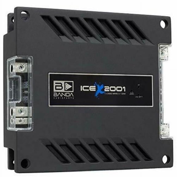 Banda ICEX2000.1RED 2000W 1 Ohm Car Audio Amplifier, Red