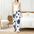 thumbnail image 5 of Pajama Pants Women, Blueberry pattern Print Sweatpants Soft Sleep Lounge Pants, Casual PJ Bottoms Pants with Pockets, 5 of 5