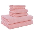 thumbnail image 1 of Toallas de baño ultra suaves y absorbentes 100% algodón de felpa (juego de 6 piezas, rosa melocotón) Unique Bargains Toallas de Baño, 1 of 8
