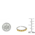 thumbnail image 3 of Dazzlingrock Collection Round Citrine & White Diamond Bridal Anniversary Wedding Band for Women (0.12 ctw, Color I-J, Clarity I1-I2) in 18K White Gold, Size 8, 3 of 4