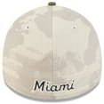 thumbnail image 4 of Men's New Era Light Beige/Olive Miami Marlins 2025 Armed Forces Day 39THIRTY Flex Hat, 4 of 5
