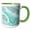 Green/White, variant on 3drose, Image of Trendy Luxury Aqua Mint Quartz and Gray Gemstone Agate Geode, 15oz Mug