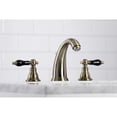 thumbnail image 3 of Kingston Brass KB983AKLAB Duchess Widespread Bathroom Faucet with Plastic Pop-Up, Antique Brass, 3 of 5