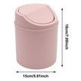 thumbnail image 3 of Small Table Top Garbage Can with Lid Mini Covered Bin for Desk Tiny Waste Basket Desktop Use in Office Home Car Kids Room Living Area Dressing Table, 3 of 6