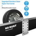 thumbnail image 4 of Stainless Steel Spare Tire Carrier, Upgrade Spare Tire Mount Trailer Carrier Bracket, Fits 4 & 5 & 6 Lugs Trailer Wheels, 4 of 5