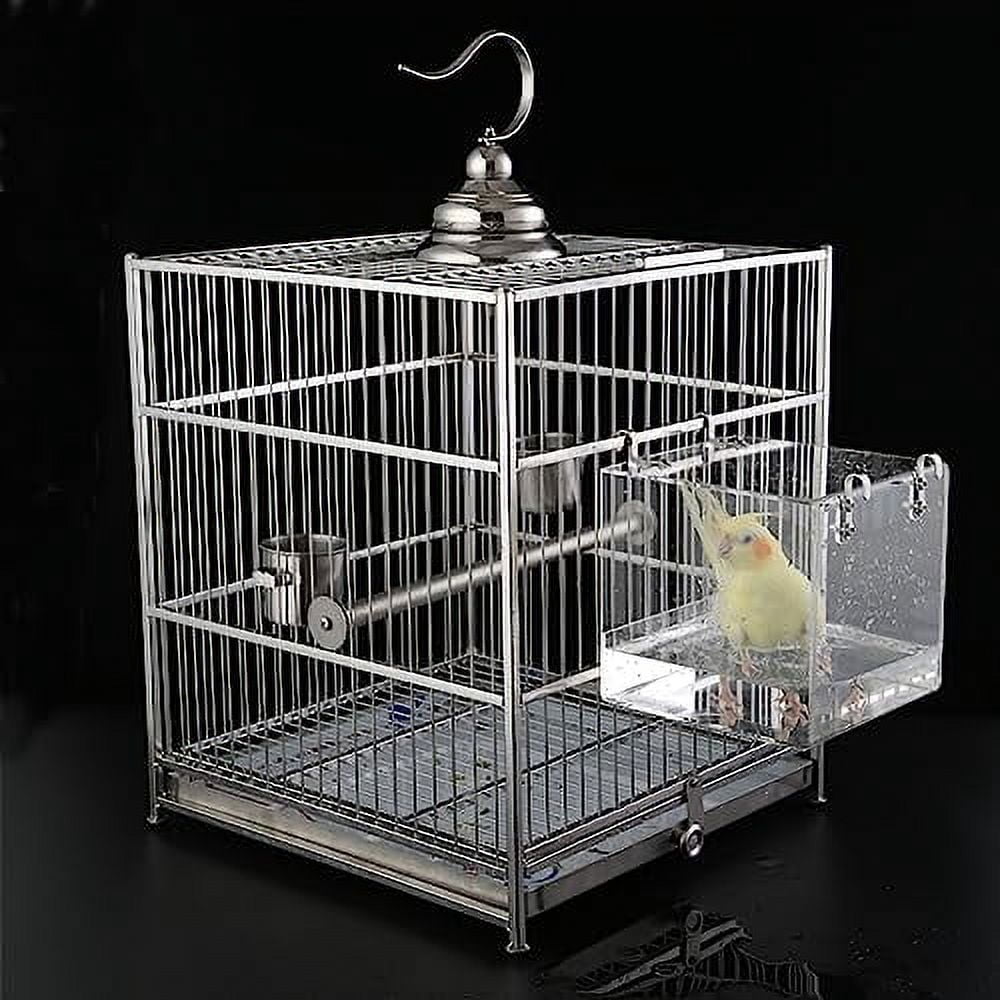 Acrylic Bird Bath Box, Hanging Bird Bath,Parrot Leak-Proof Bath,Bird Supplies Shower Cage Accessory